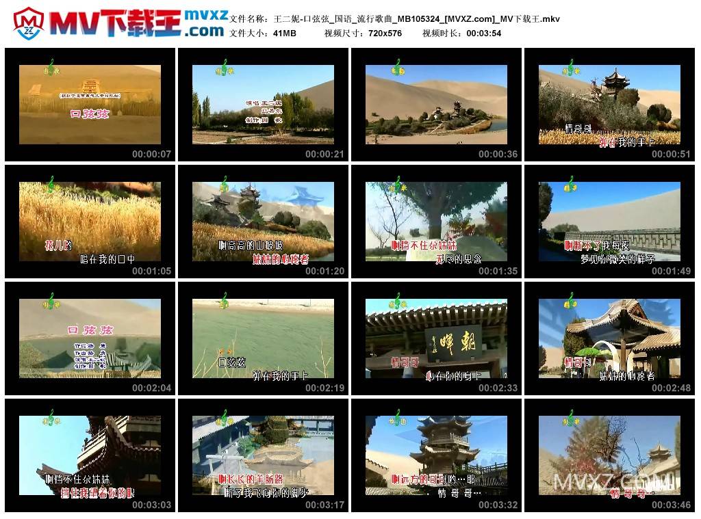 王二妮-口弦弦_国语_流行歌曲_MB105324